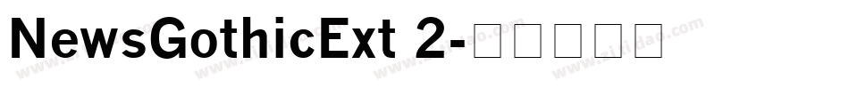 NewsGothicExt 2字体转换